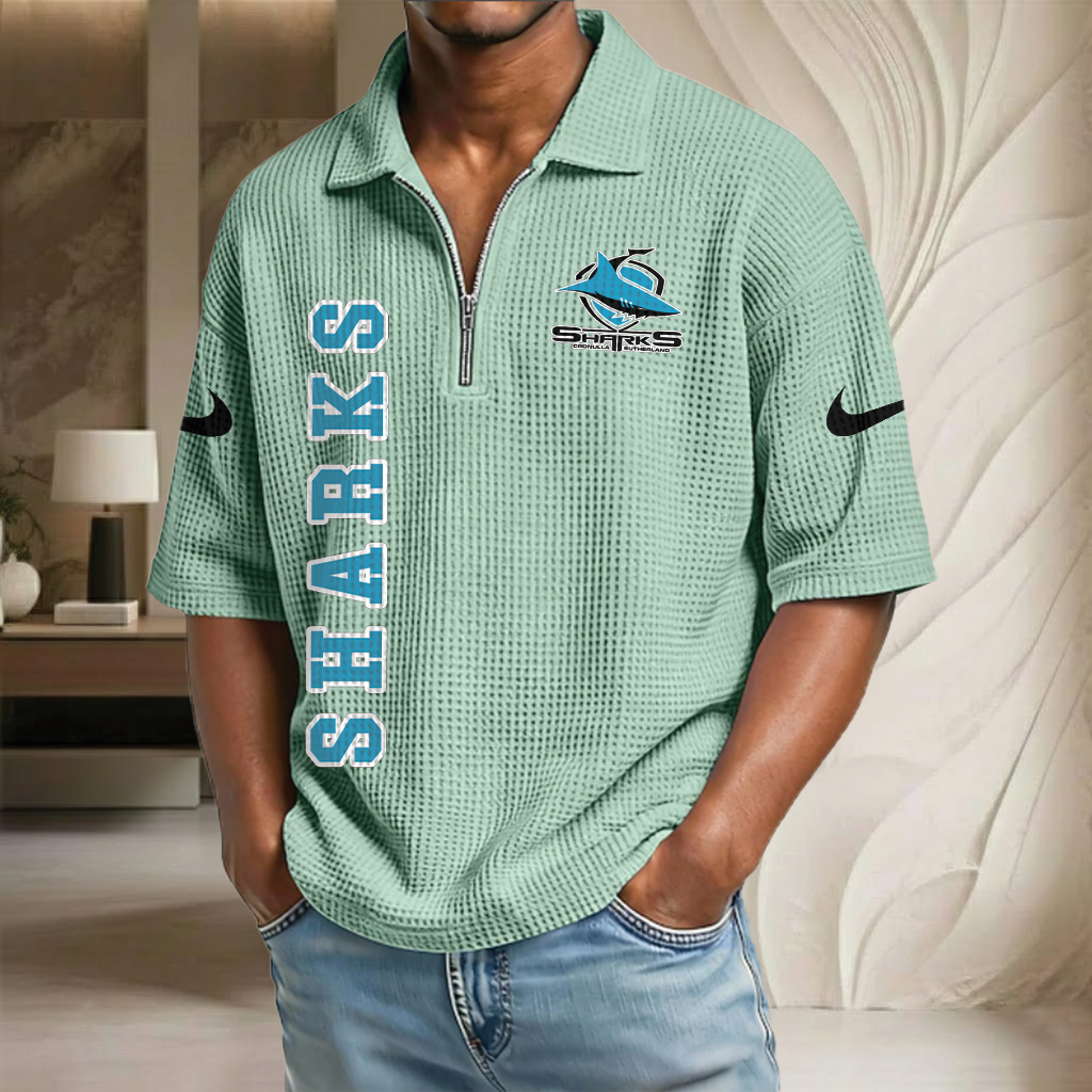 NRL x CSS Waffle Half-Zip Polo Shirt HLP HLPHUONG