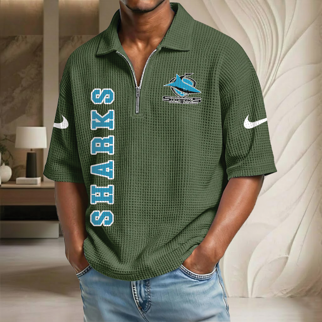 NRL x CSS Waffle Half-Zip Polo Shirt HLP HLPHUONG