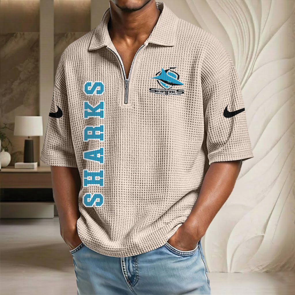 NRL x CSS Waffle Half-Zip Polo Shirt HLP HLPHUONG