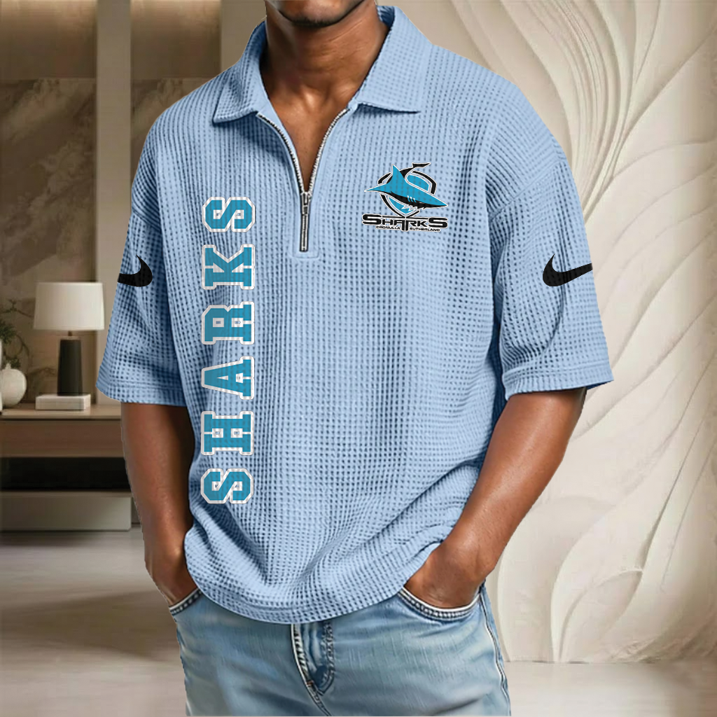 NRL x CSS Waffle Half-Zip Polo Shirt HLP HLPHUONG
