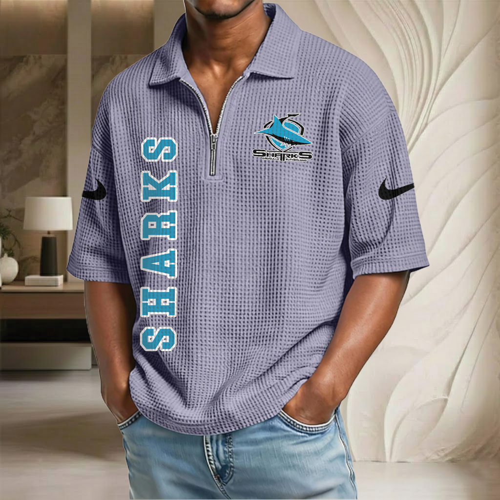 NRL x CSS Waffle Half-Zip Polo Shirt HLP HLPHUONG