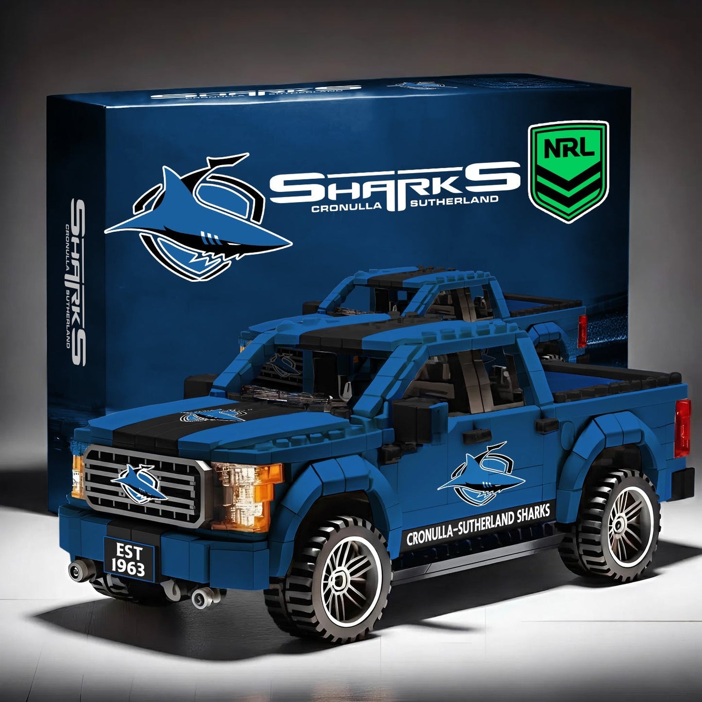 CSS x NRL 3D Racing Truck Model Building Block Set 2411 V1 NDT NHM