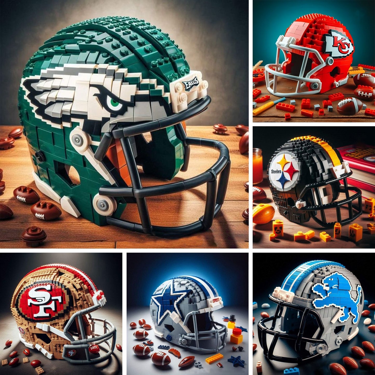 NFL Teams Helmets Armed With LEGO-Like Blocks DDT NTL