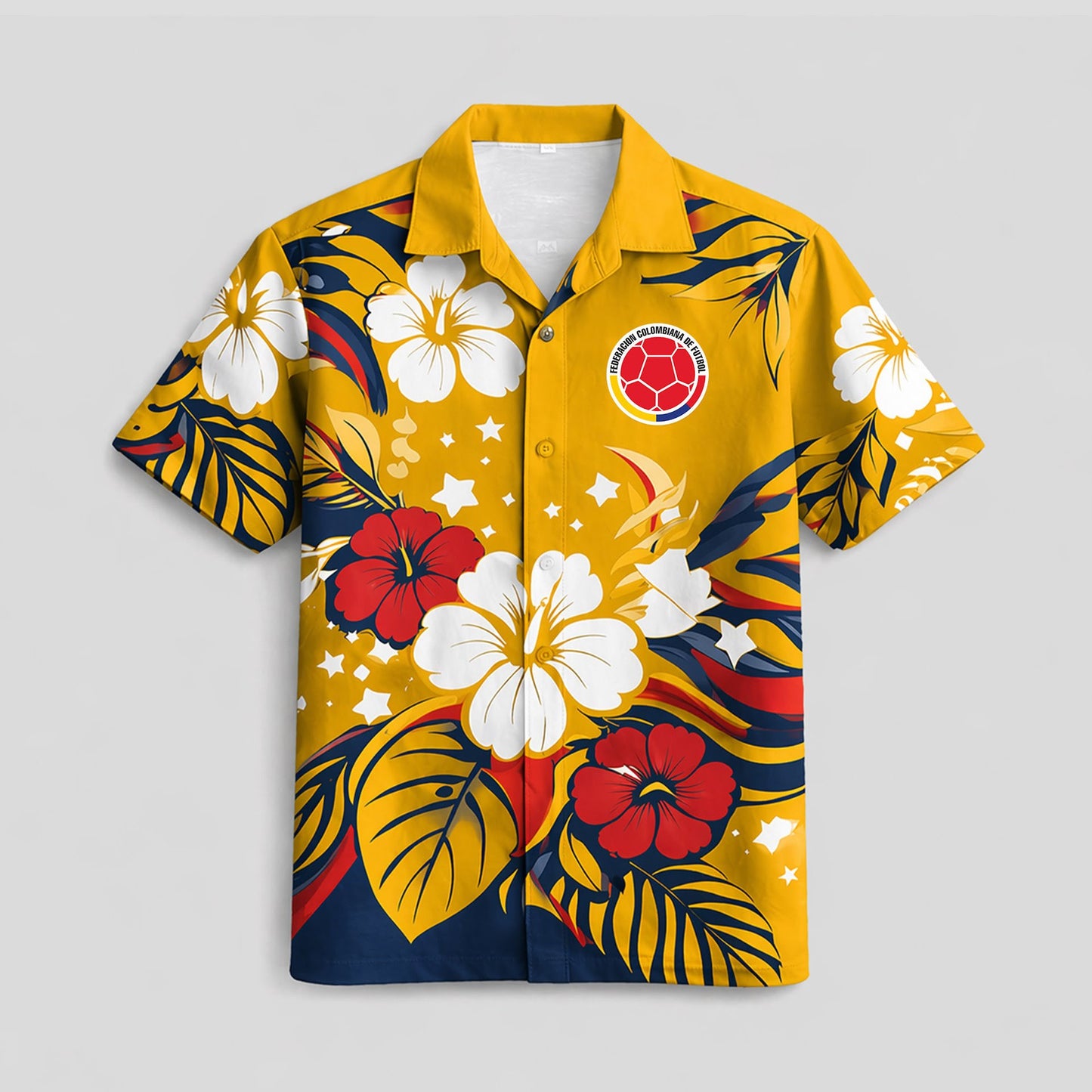 Colombia World Cup 2026 Floral Hawaiian Shirt PVT02 DATND LBN 90526