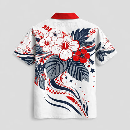 Croatia World Cup 2026 Floral Hawaiian Shirt PVT02 DATND LBN 90526