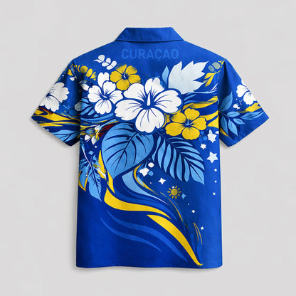 Curaçao World Cup 2026 Floral Hawaiian Shirt PVT02 DATND LBN 90526
