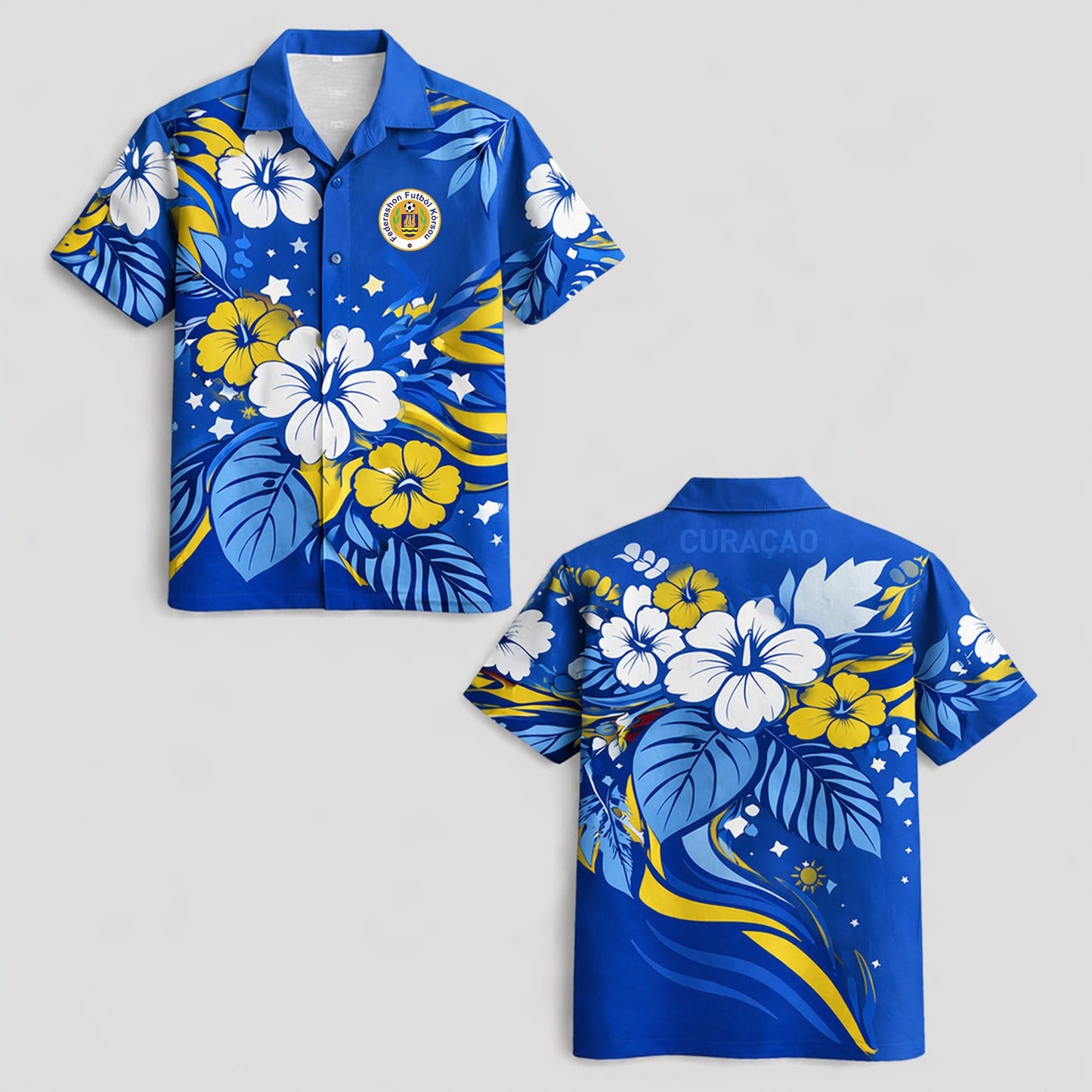 Curaçao World Cup 2026 Floral Hawaiian Shirt PVT02 DATND LBN 90526