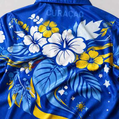 Curaçao World Cup 2026 Floral Hawaiian Shirt PVT02 DATND LBN 90526