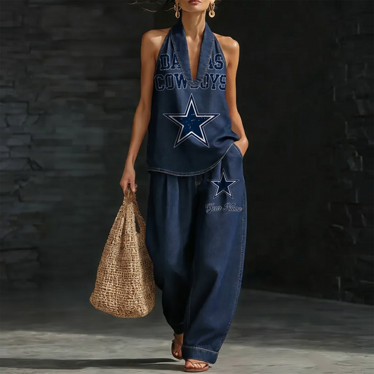 DAL x NFL Women's Vintage Washed Denim Suit DATND TANTD 030626