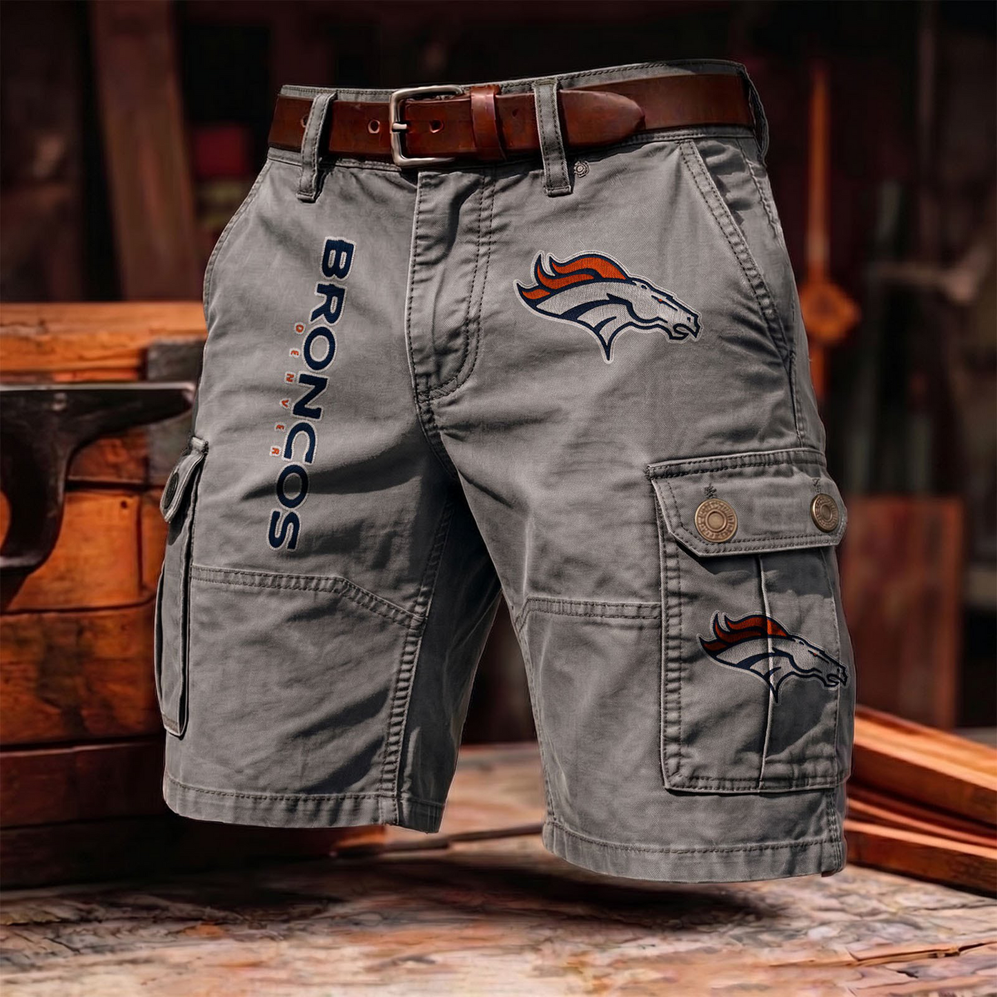 DB x NFL Men's cotton cargo shorts 80526 LBN