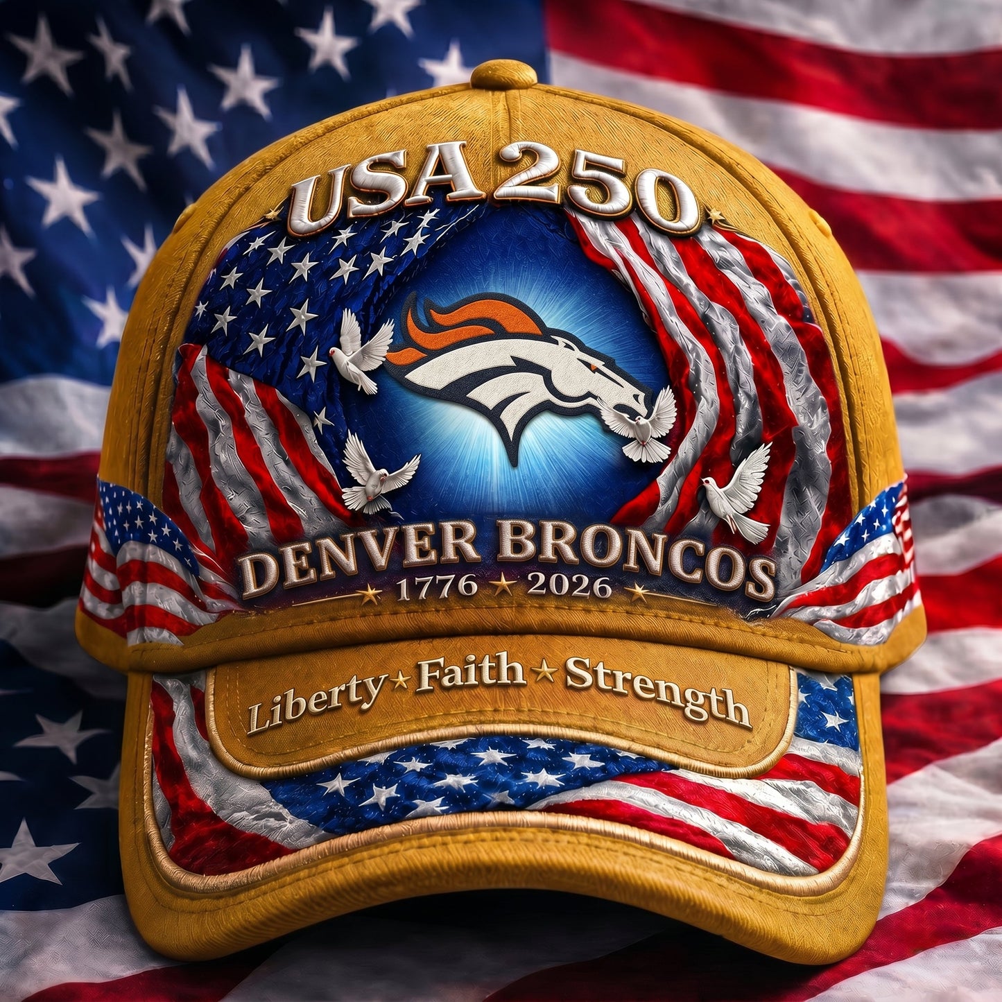 Premium NFL x DB 250 Years  Anniversary Of Freedom  Cap 220626