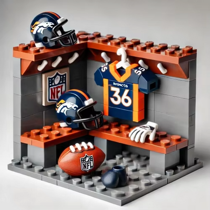 NFL Teams Custom Building Blocks Creative Peripheral Gift Model Toy Mini Changing Room Professional Football League Teams DDT HLP HLPHUONG