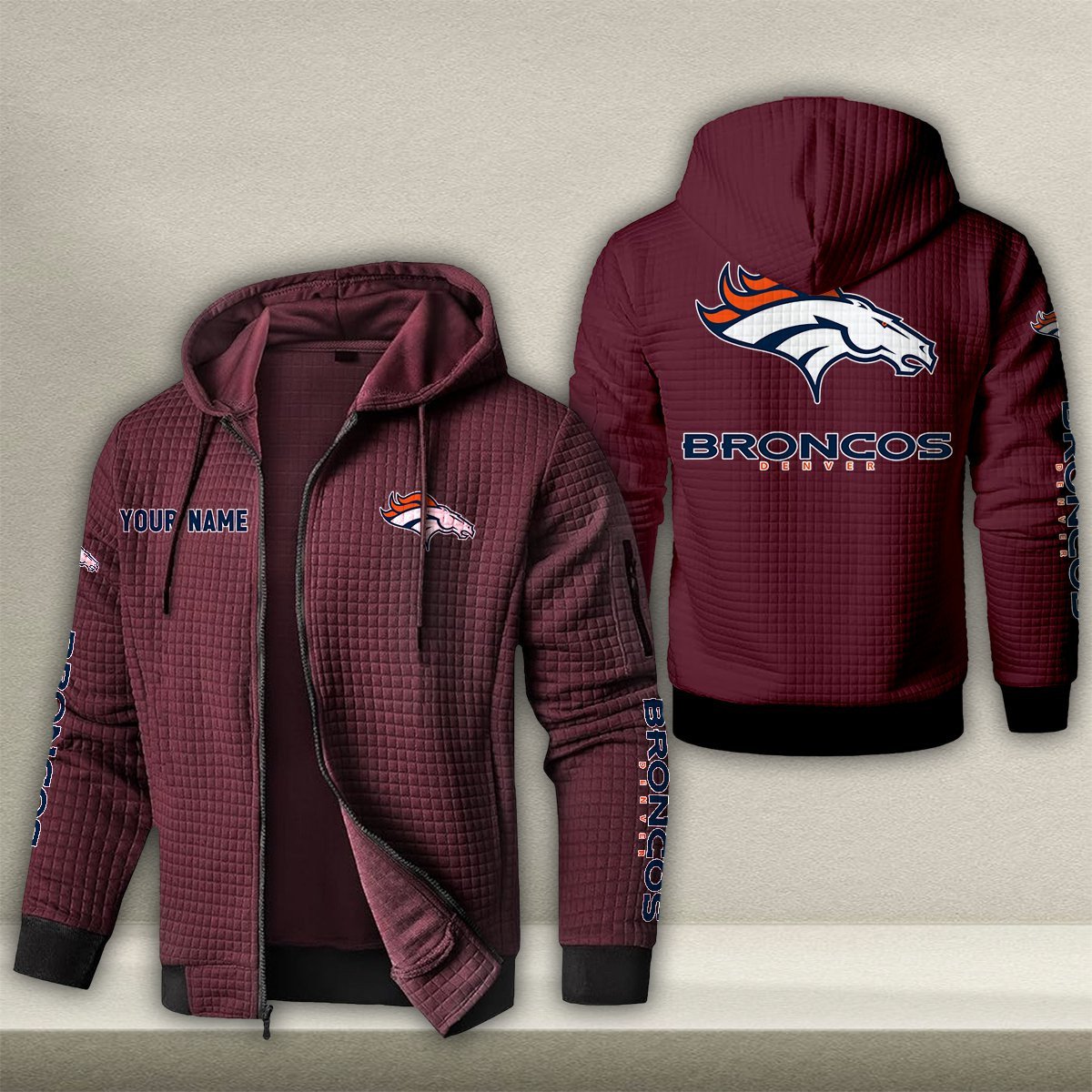 DEN x NFL Quilted Zip Hoodie DatND DVT