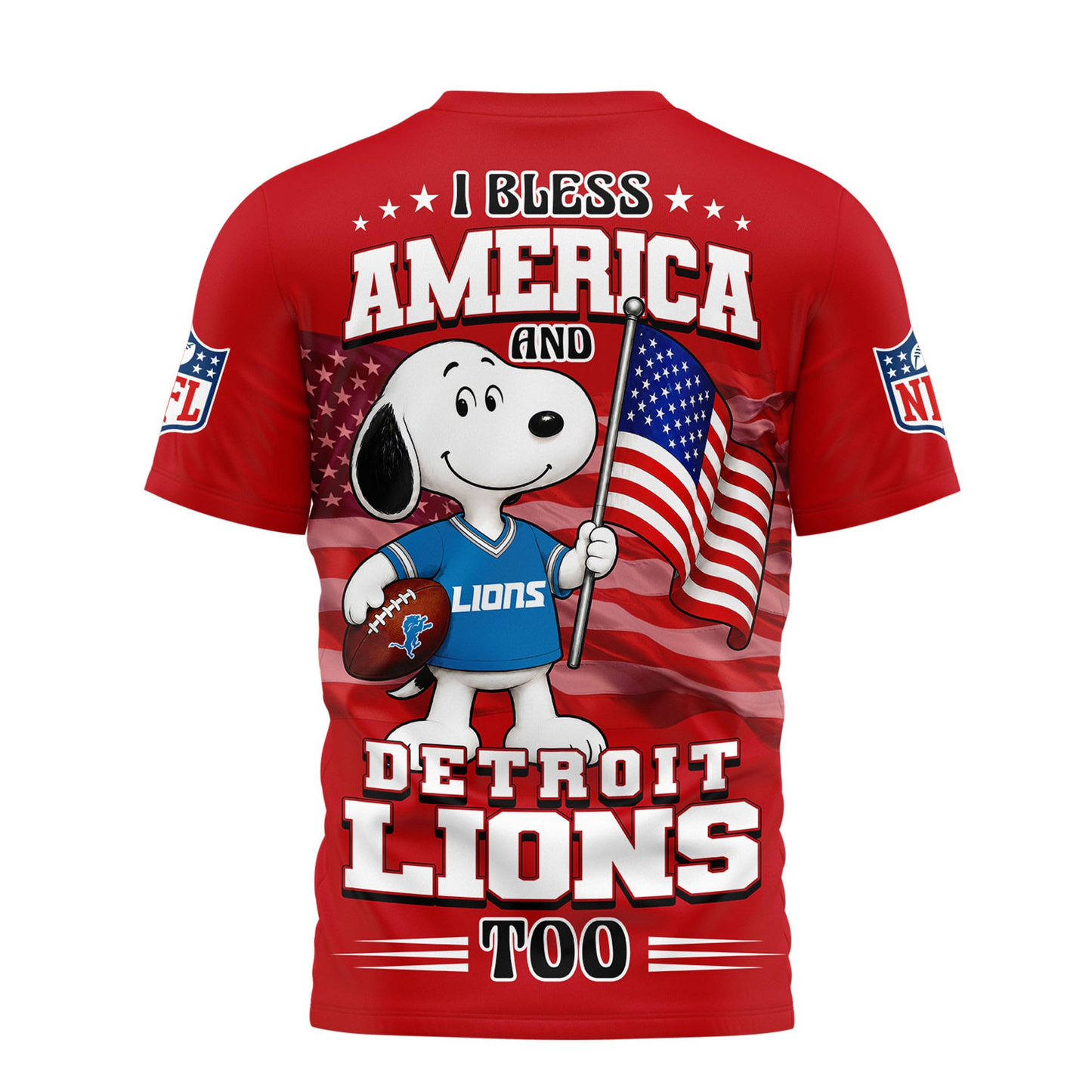 DET Premium NFL Snoopy America 250 3D Shirt 1706
