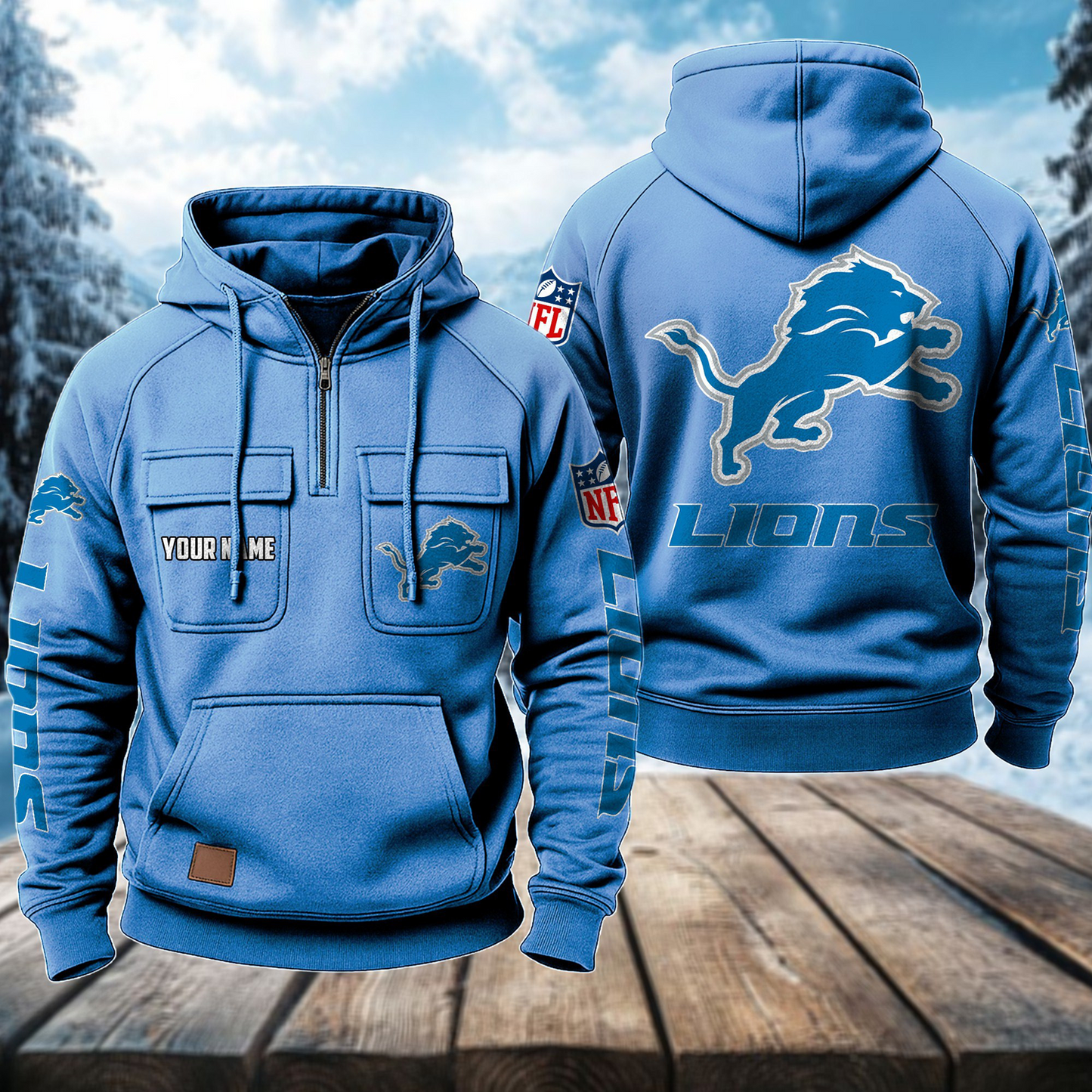DET x NFL Premium Hoodie DATND TANTD