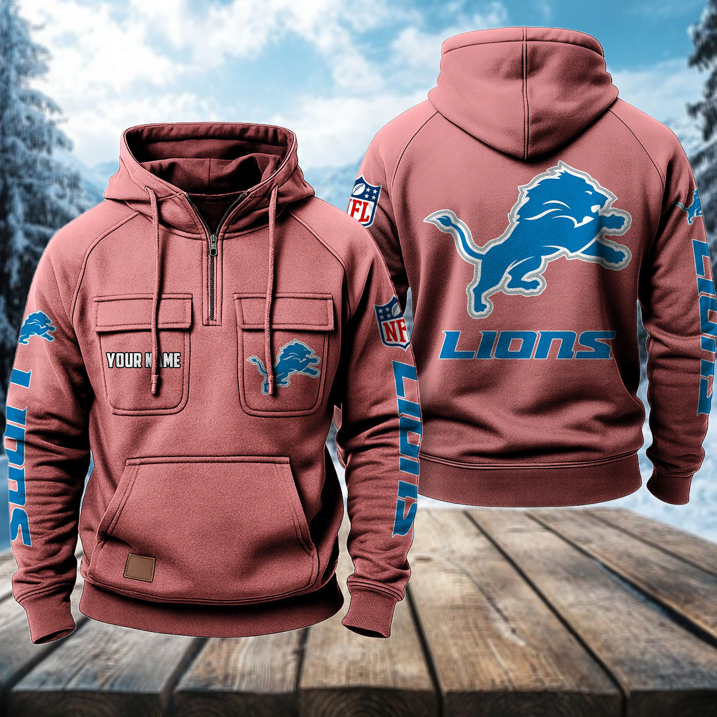DET x NFL Premium Hoodie DATND TANTD