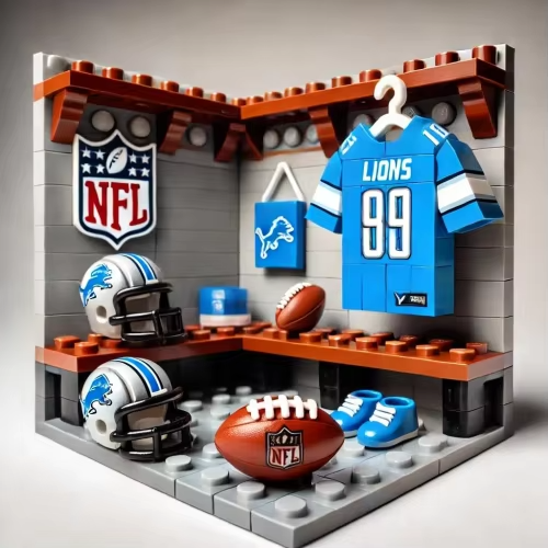 NFL Teams Custom Building Blocks Creative Peripheral Gift Model Toy Mini Changing Room Professional Football League Teams DDT HLP HLPHUONG