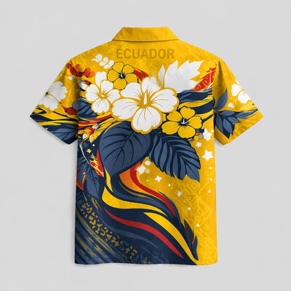 Ecuador World Cup 2026 Floral Hawaiian Shirt PVT02 DATND LBN 90526
