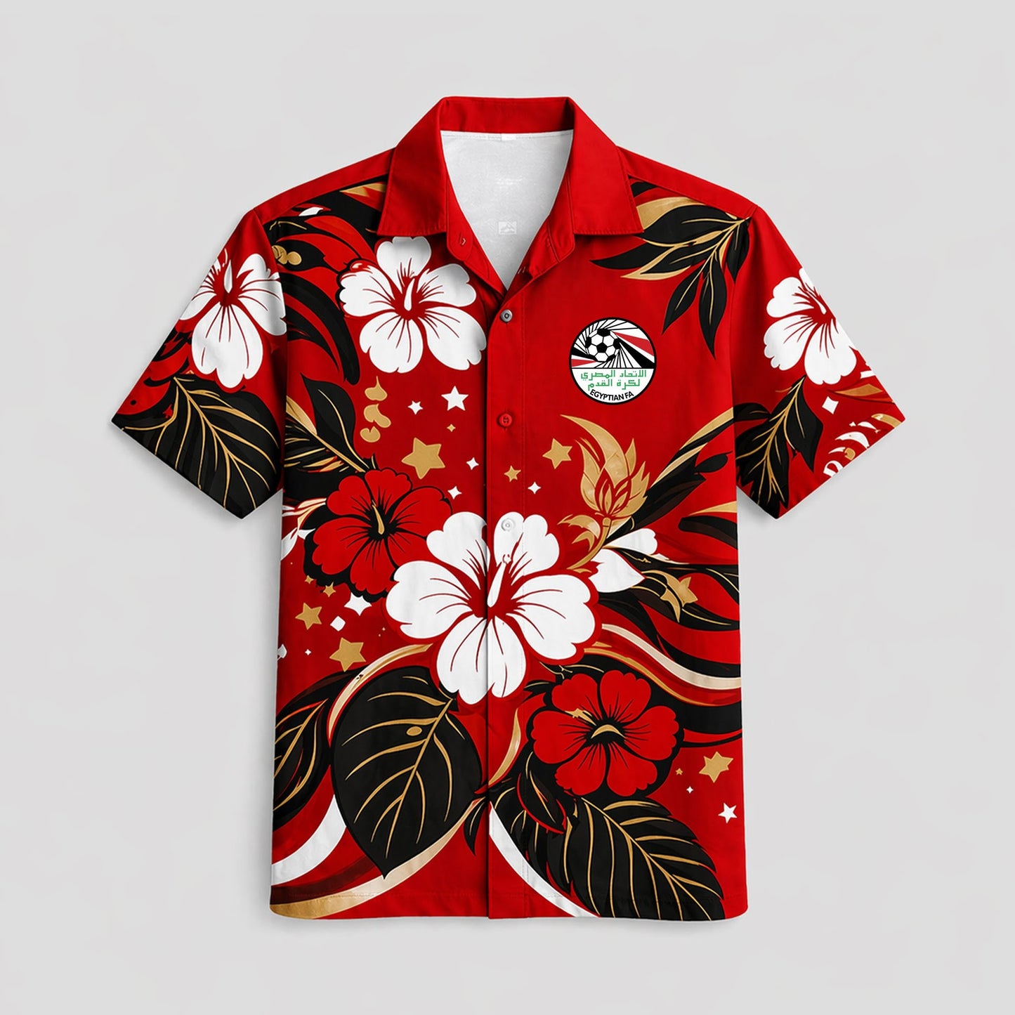 Egypt World Cup 2026 Floral Hawaiian Shirt PVT02 DATND LBN 90526