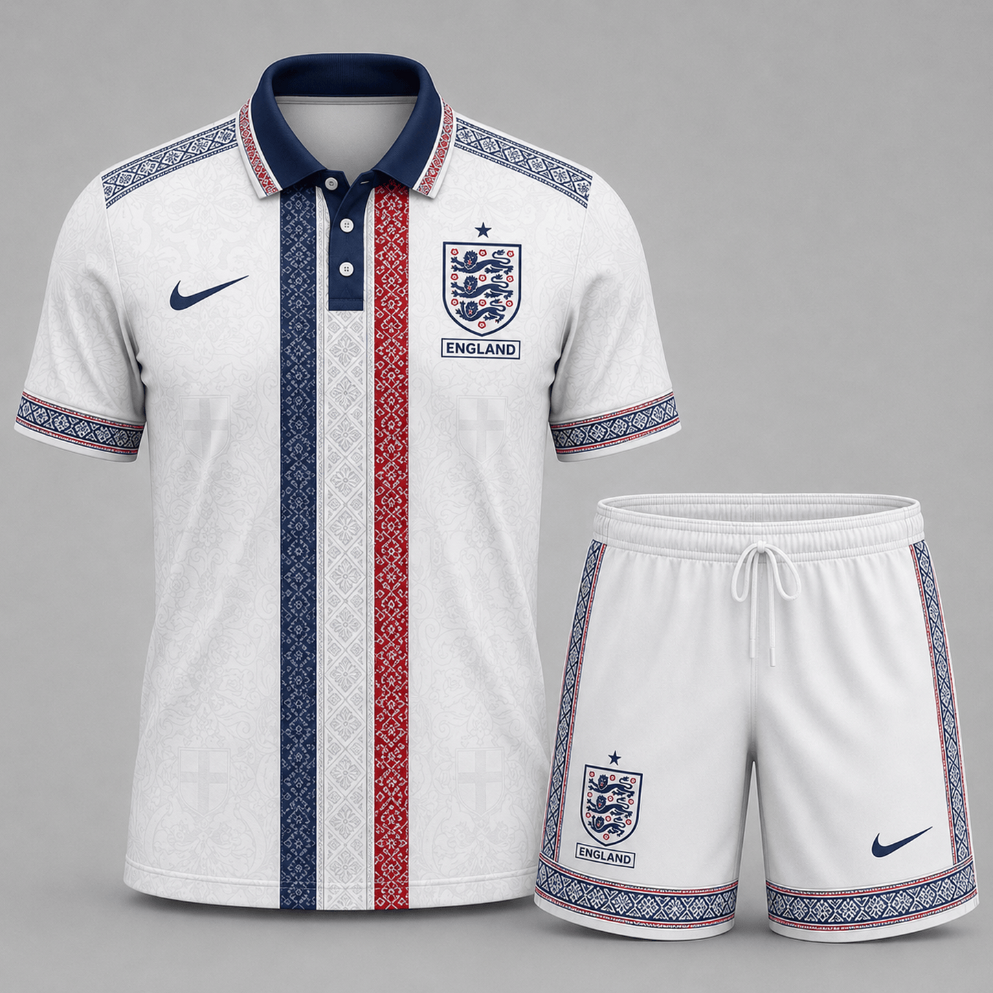 England Premium WC26 Culture Polo & Shorts Set 0406 DatND DVT