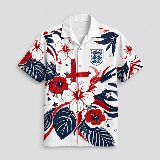 England World Cup 2026 Floral Hawaiian Shirt PVT02 DATND LBN 90526