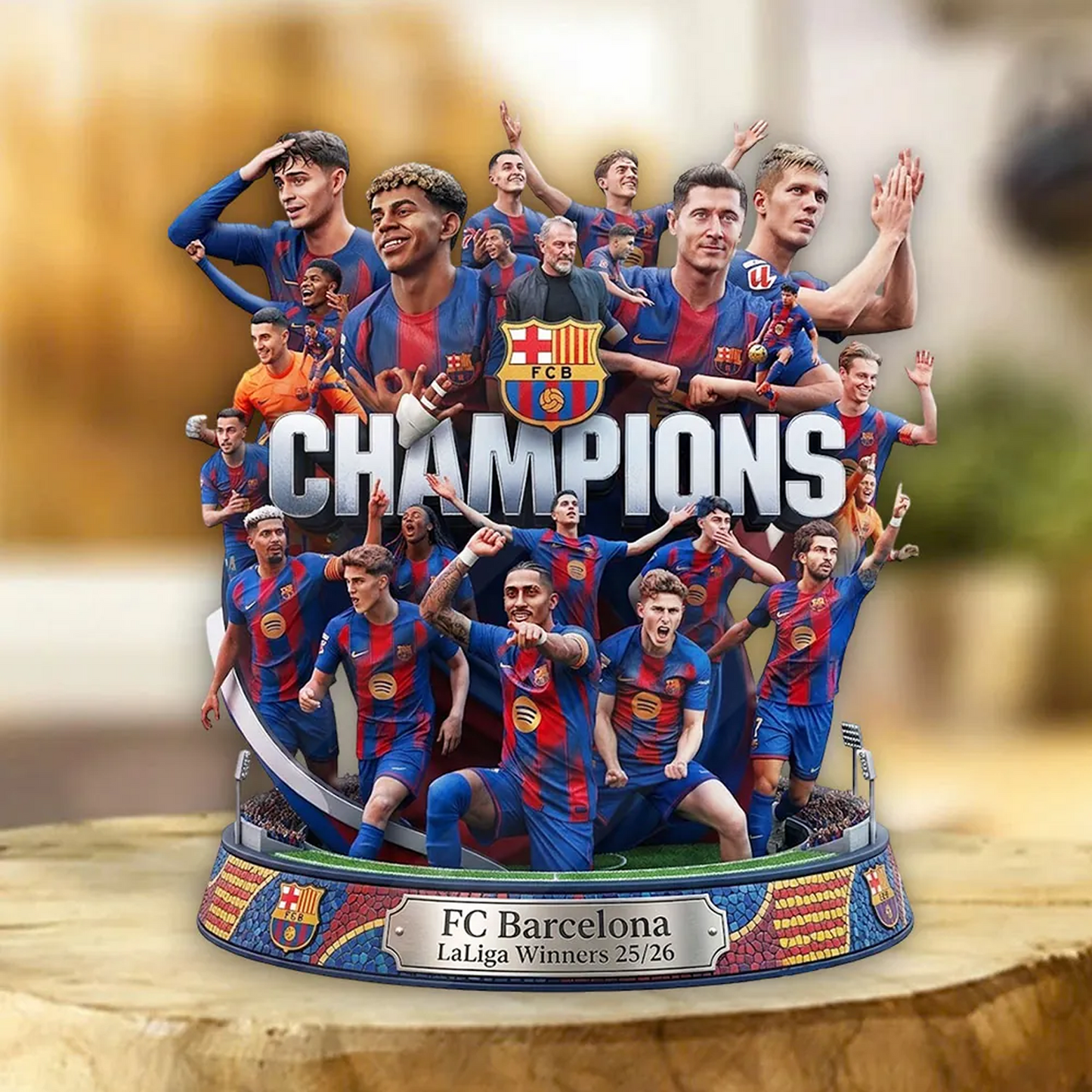 FCB x LaLiga Winners 2526 Custom Shape Acrylic Plaque V1 DATND TANTD 140526
