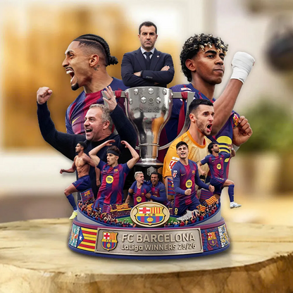 FCB x LaLiga Winners 2526 Custom Shape Acrylic Plaque V2 DATND TANTD 140526