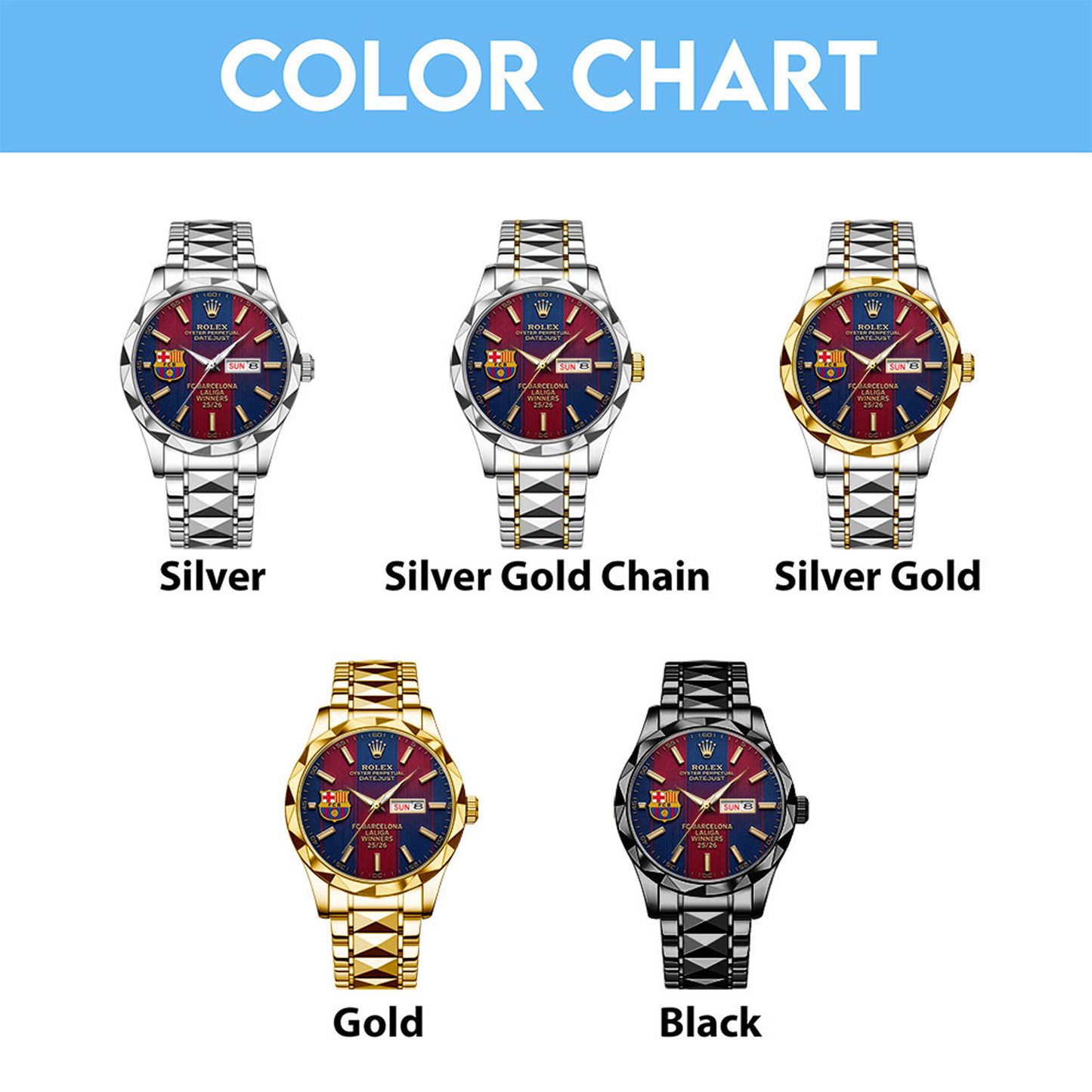 FCB x LaLiga Winners 2526 x RL Alloy Luxury Quartz Watch DATND TANTD 140526