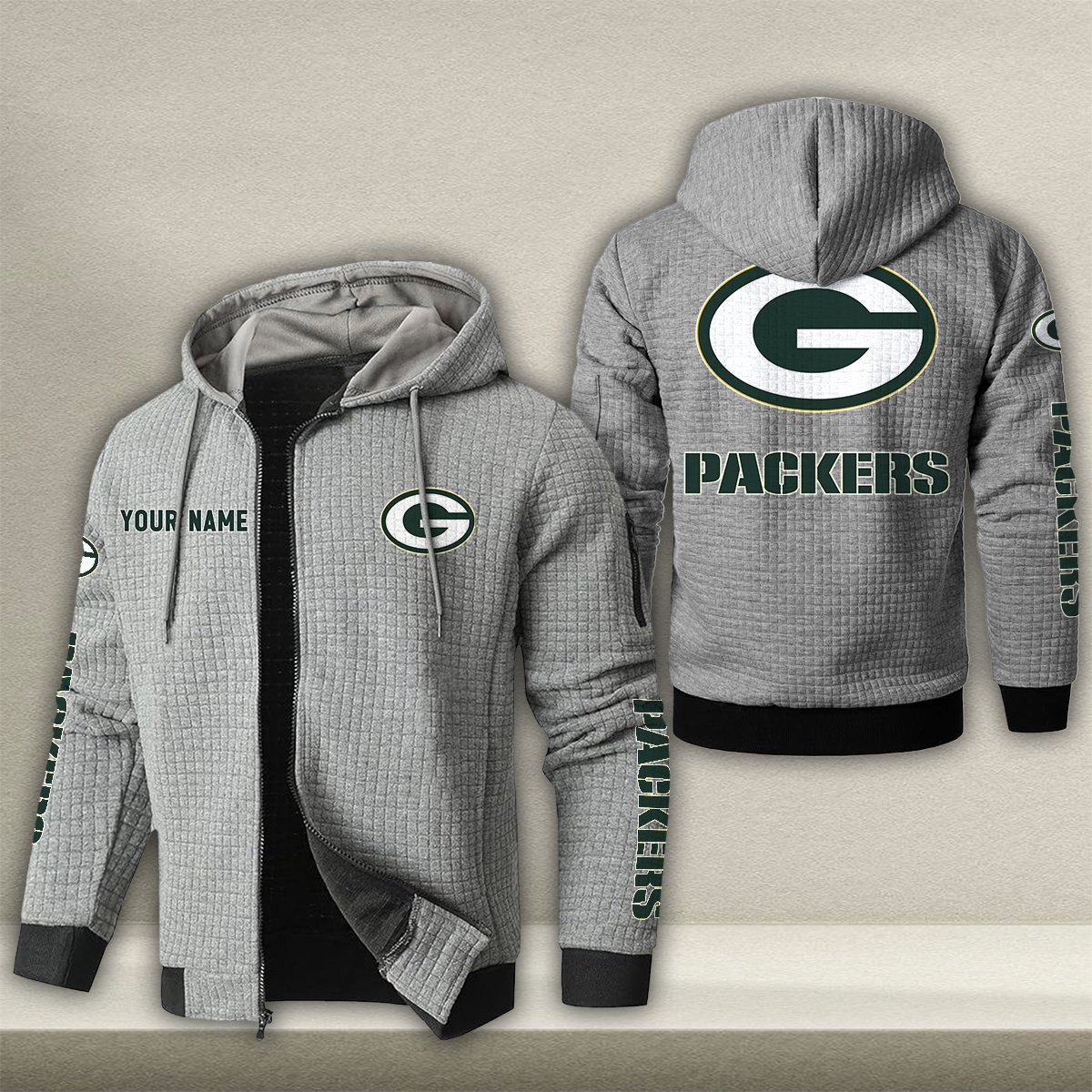 GB x NFL Quilted Zip Hoodie DatND DVT