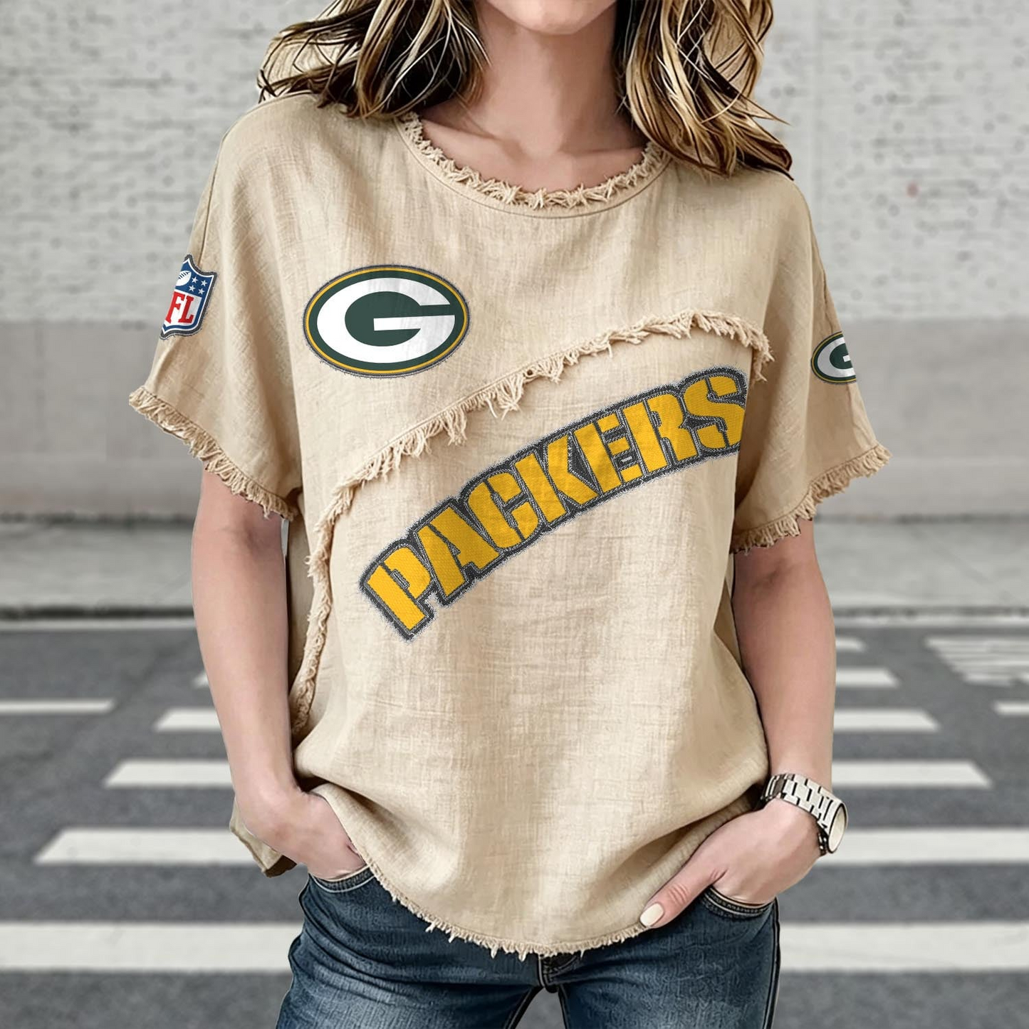 GB x NFL Women’s Vintage O-Neck 2905 DatND DVT