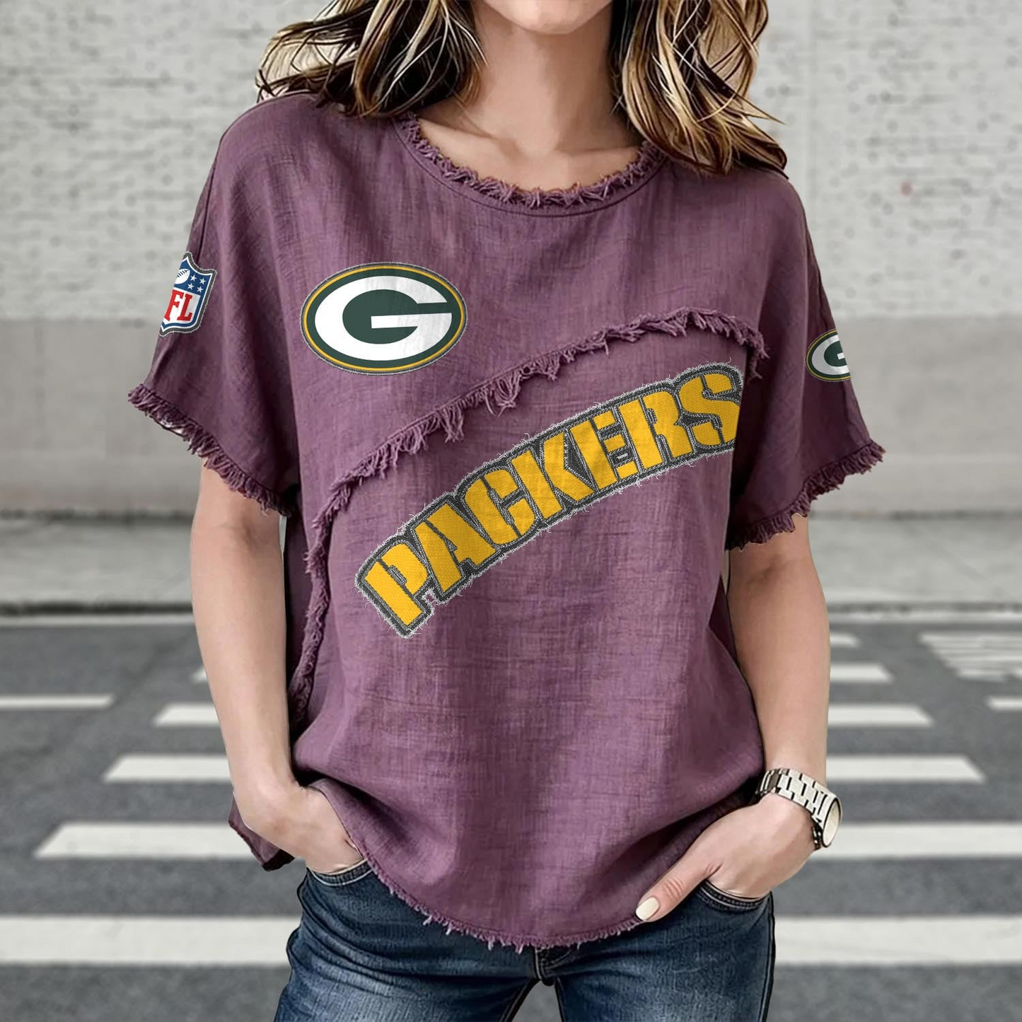 GB x NFL Women’s Vintage O-Neck 2905 DatND DVT