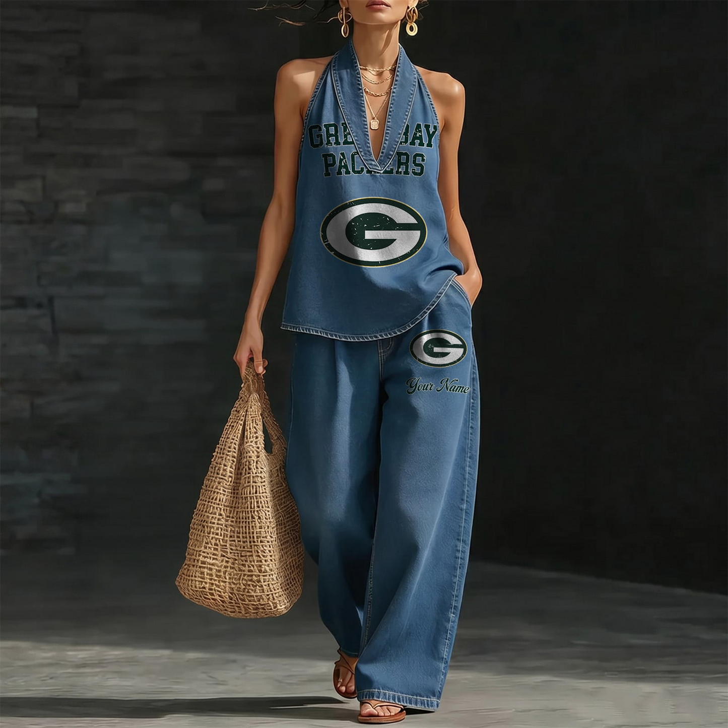 GB x NFL Women's Vintage Washed Denim Suit DATND TANTD 030626