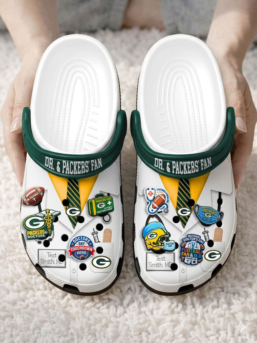 GBP PREMIUM NFL NATIONAL DOCTOR'S DAY CLOGS WITH 8 CHARMS DDT  CTND