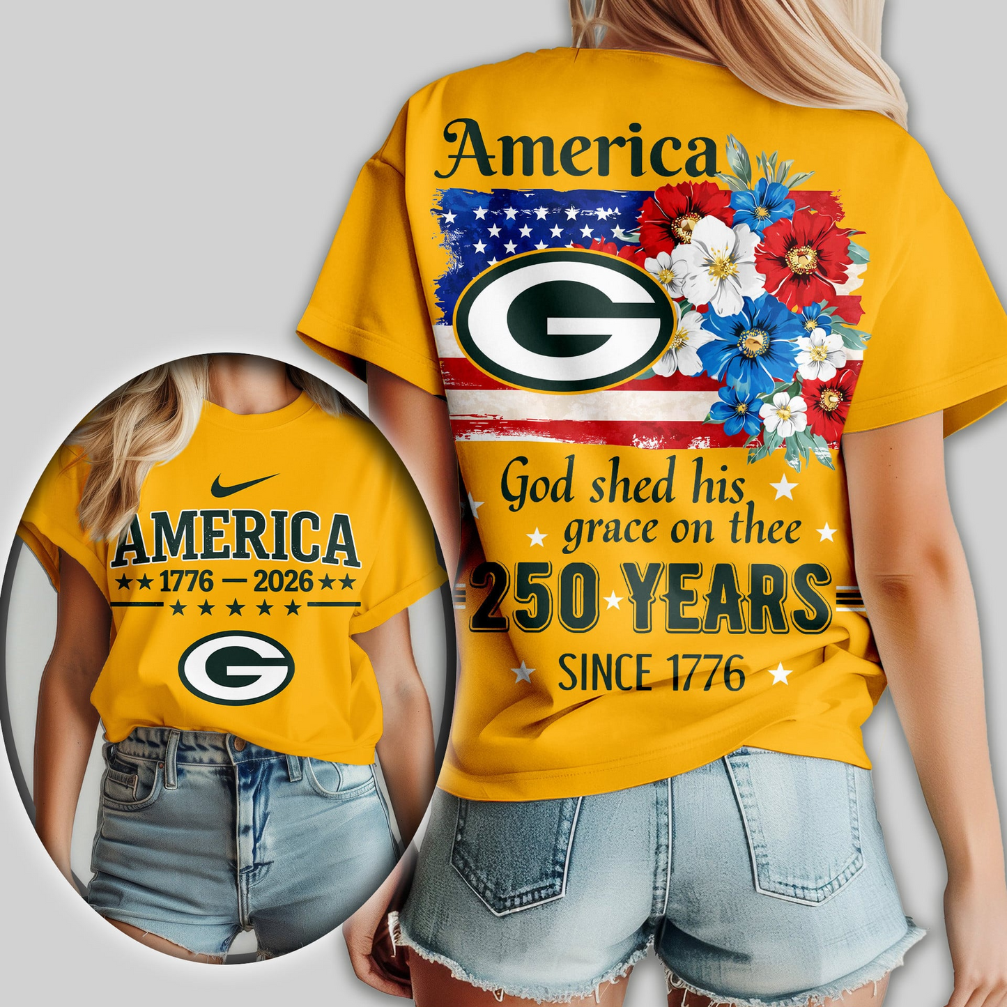 GBP Premium NFL America God Shed His Grace On Thee Women Shirt DDT  NTL