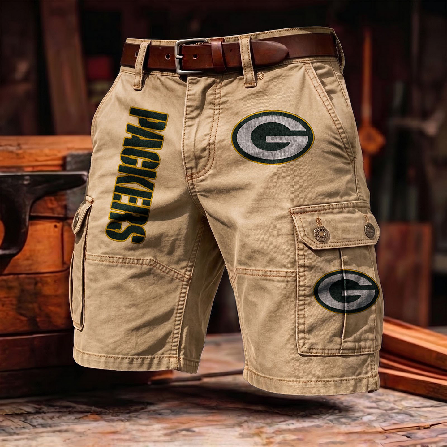 GBP x NFL Men's cotton cargo shorts 80526 LBN