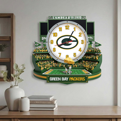 GBP x NFL Stadium Decorative 3D Visual Effect Acrylic Wall Clock DDT CTND