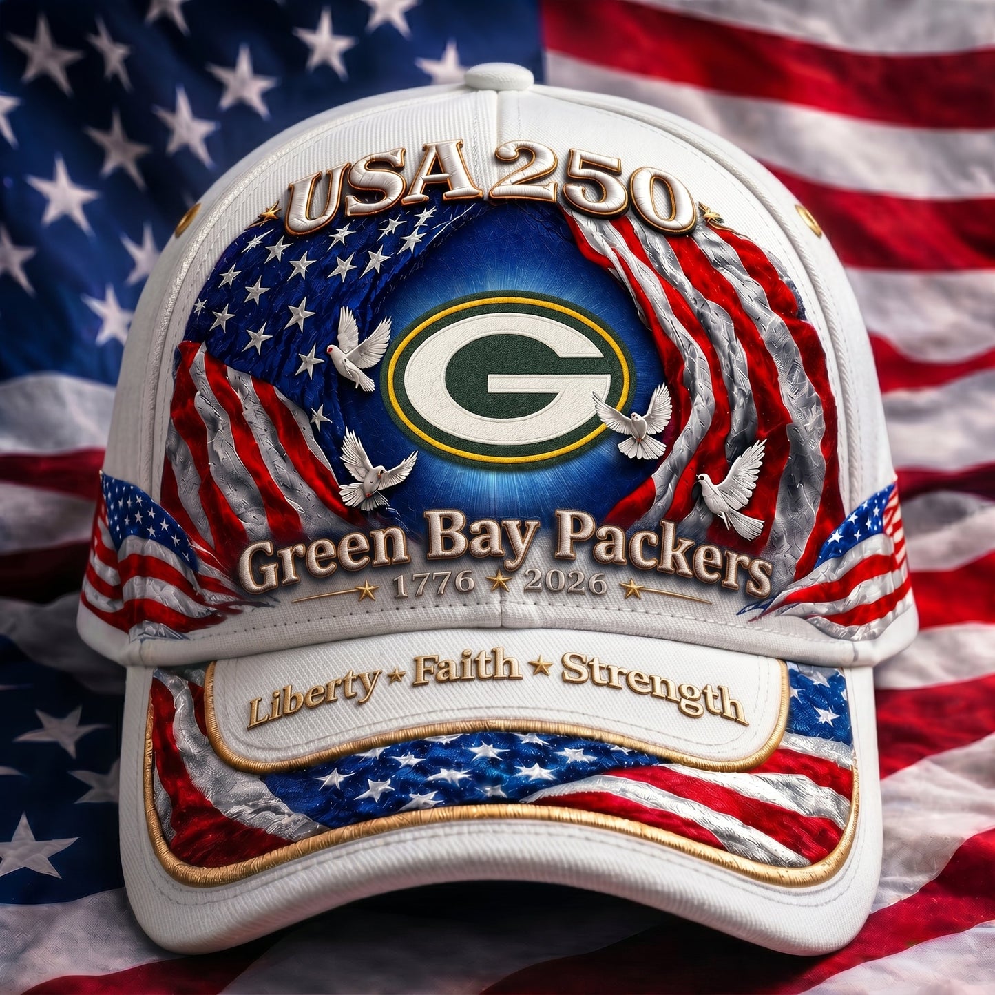 Premium NFL x GBP 250 Years  Anniversary Of Freedom  Cap 220626