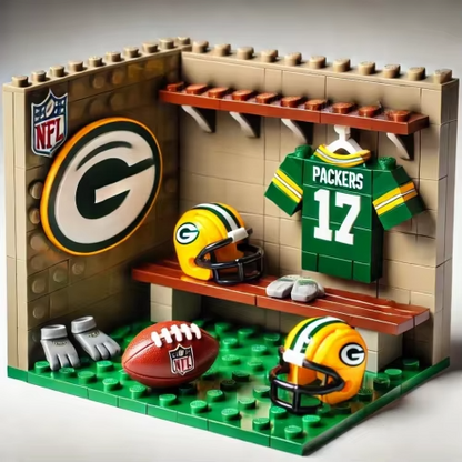 NFL Teams Custom Building Blocks Creative Peripheral Gift Model Toy Mini Changing Room Professional Football League Teams DDT HLP HLPHUONG