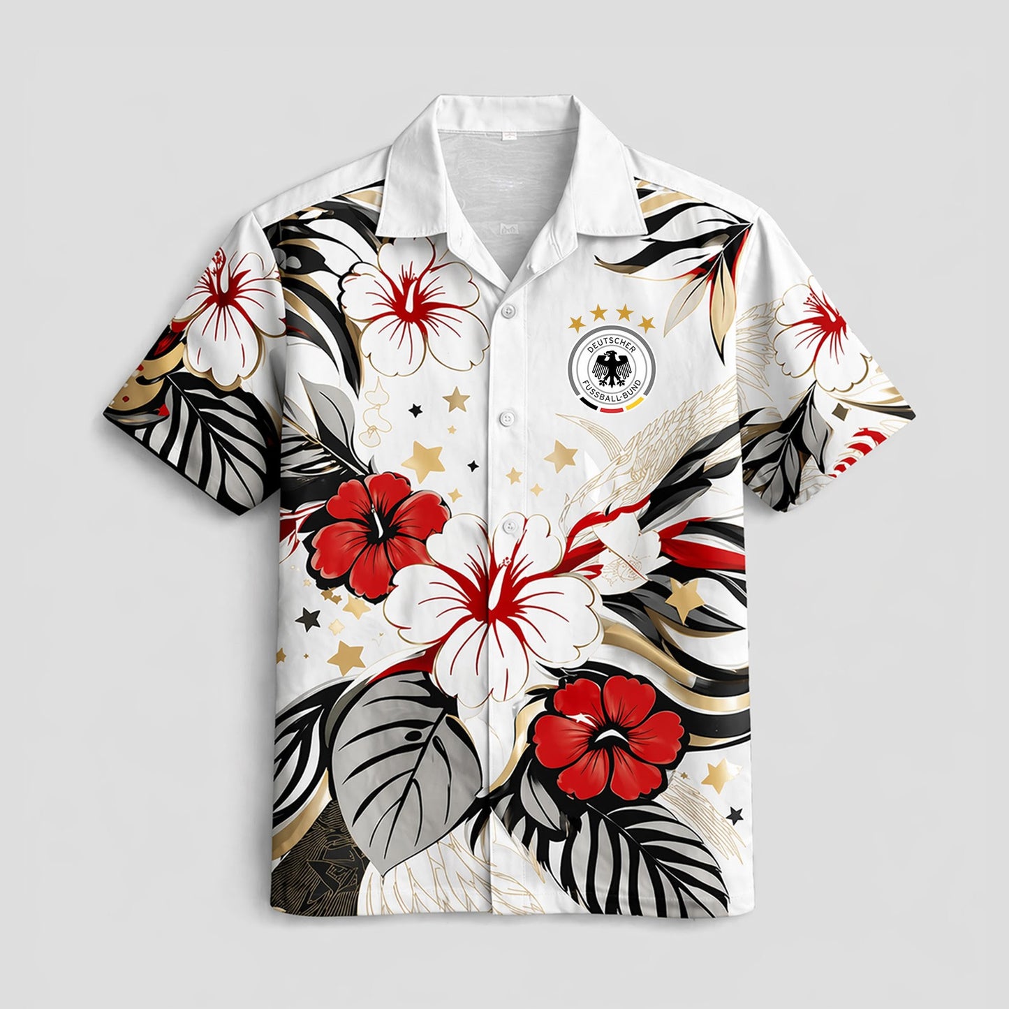 Germany World Cup 2026 Floral Hawaiian Shirt PVT02 DATND LBN 90526