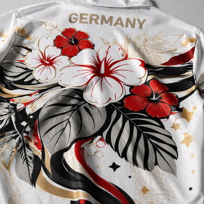 Germany World Cup 2026 Floral Hawaiian Shirt PVT02 DATND LBN 90526