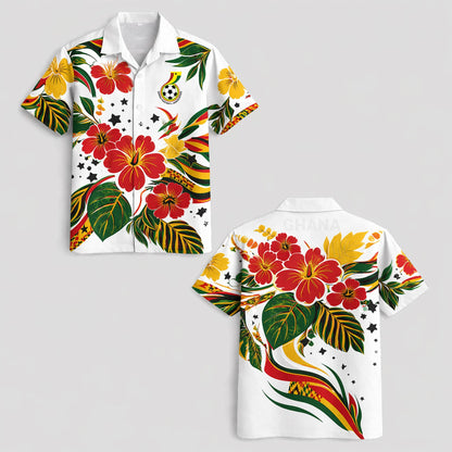 Ghana World Cup 2026 Floral Hawaiian Shirt PVT02 DATND LBN 90526