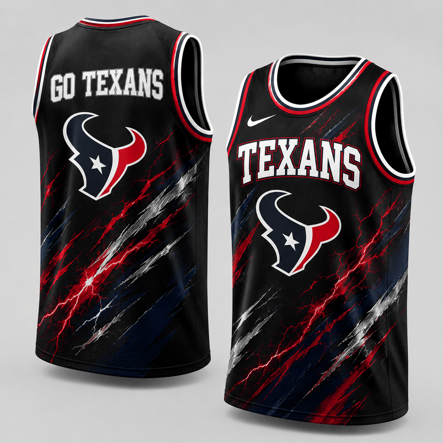 HOU Premium NFL Abstract Scratch Sports Tank Top 1306