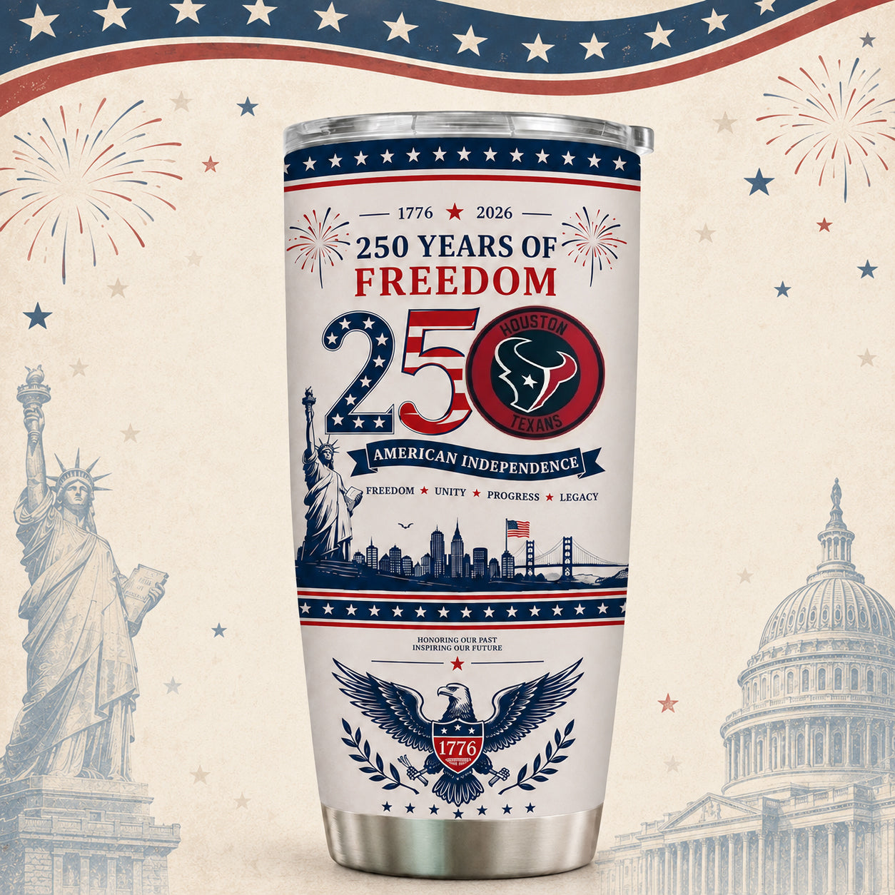 HT x NFL 250th Anniversary Special Tumbler for Football Fans 170626