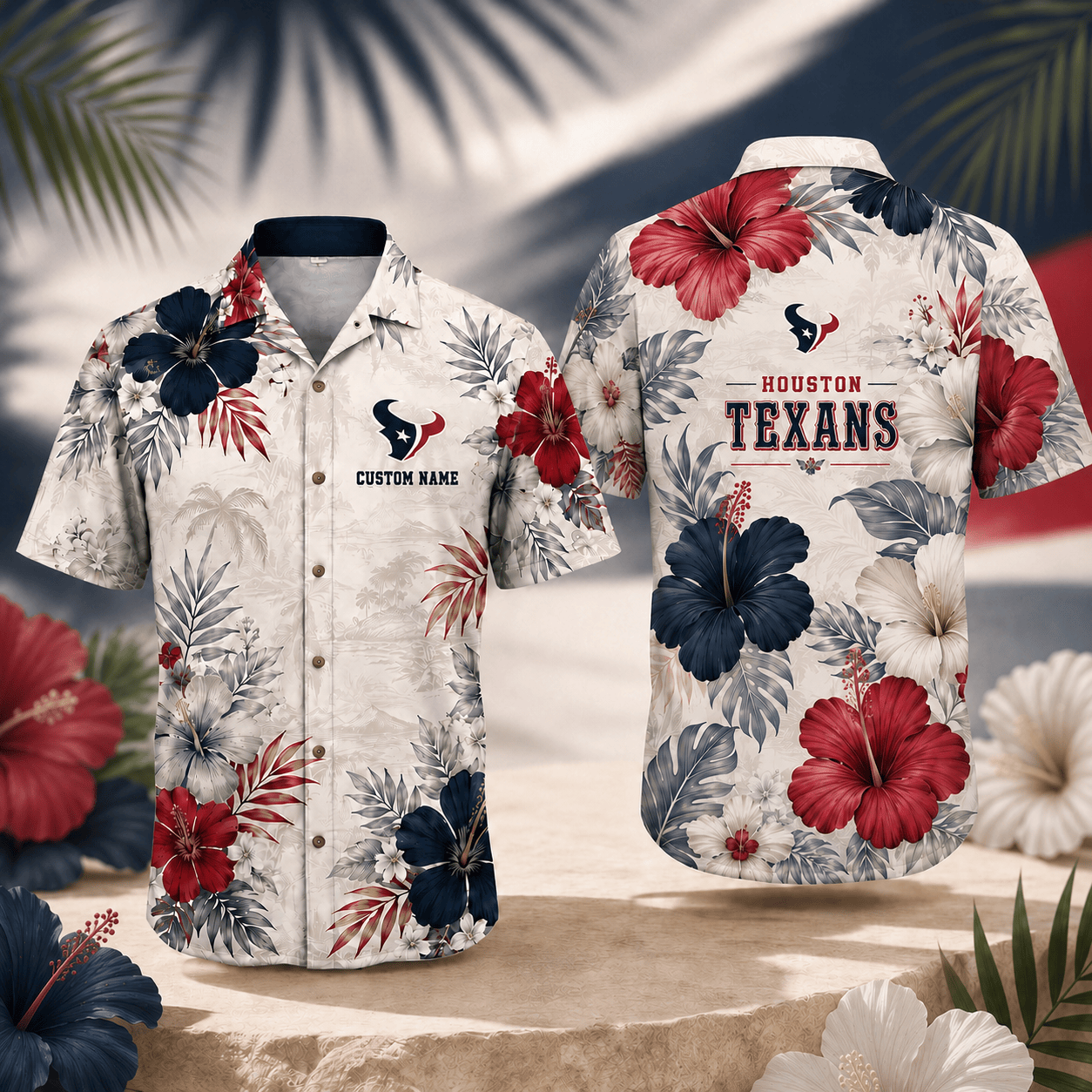 HT x NFL Tropical Floral Hawaiian Shirt 160626