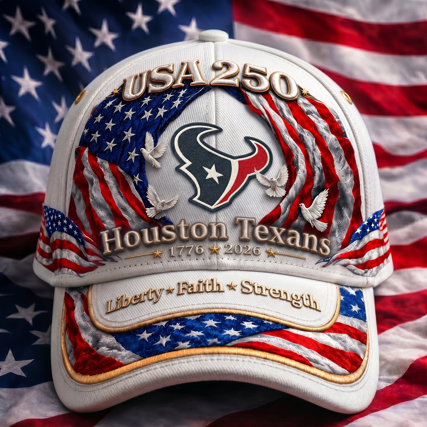 Premium NFL x HT 250 Years  Anniversary Of Freedom  Cap 220626