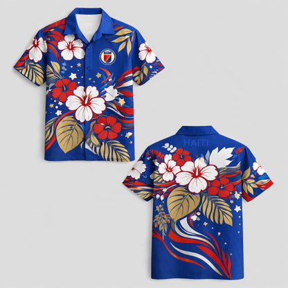 Haiti World Cup 2026 Floral Hawaiian Shirt PVT02 DATND LBN 90526