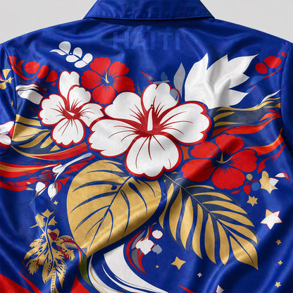 Haiti World Cup 2026 Floral Hawaiian Shirt PVT02 DATND LBN 90526