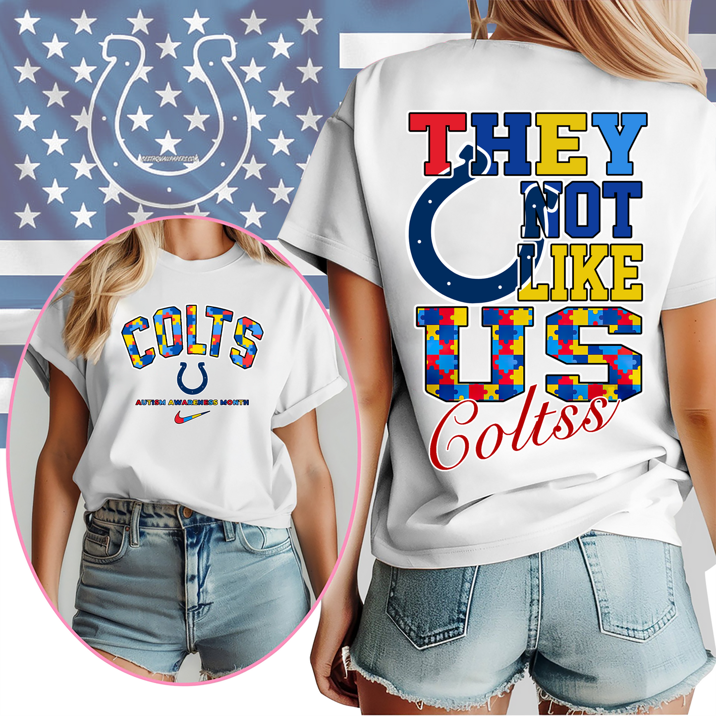 IC Premium NFL Autism Awareness Month 3D Shirt DDT CTND