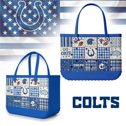 IC Premium NFL Patchwork Design Beach Tote Bag DDT CTND