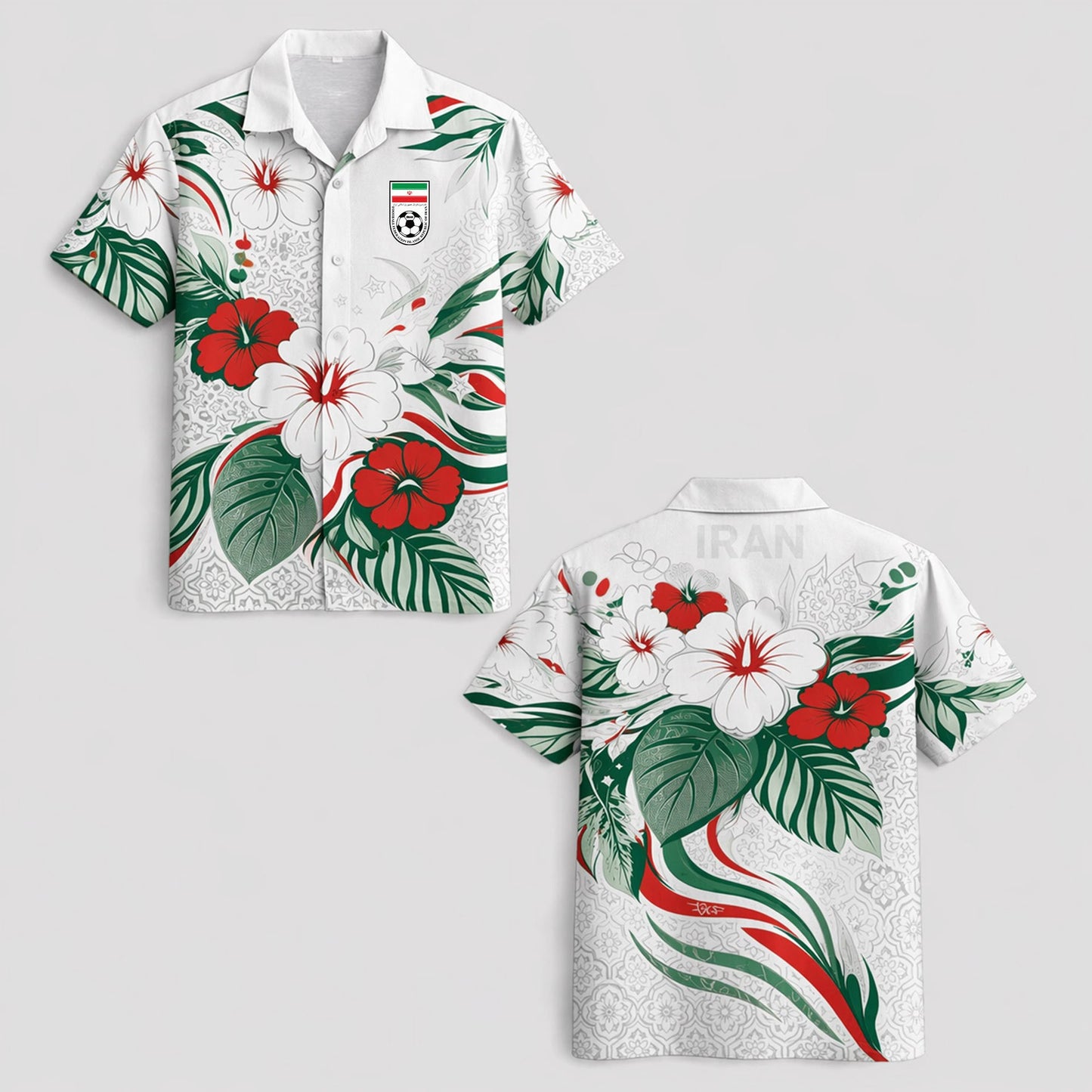 Iran World Cup 2026 Floral Hawaiian Shirt PVT02 DATND LBN 90526
